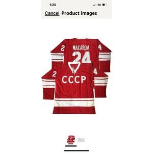 Retro 24# Sergei Makarov Russia 1980 CCCP Russia Movie Hockey Jerseys Stitched